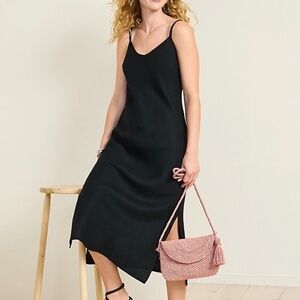 Garnet Hill Adele Linen Slip Dress